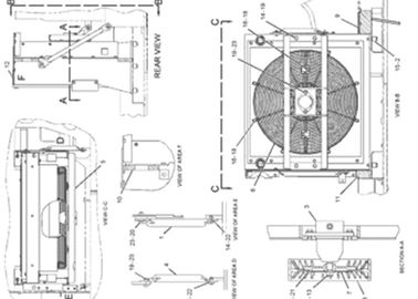 Γάτα E330C 191-5611 μηχανή ανεμιστήρων 1915611 εκσκαφέα