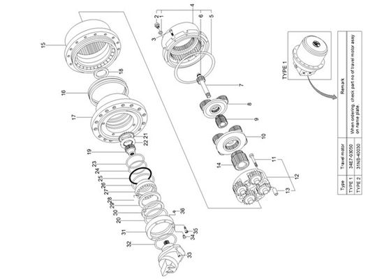 VOE14604652  Ztaj-00013 μέρη VOE EC460B εκσκαφέων βιδών